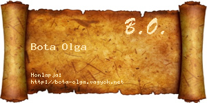 Bota Olga névjegykártya
