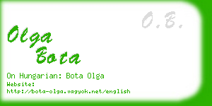 olga bota business card